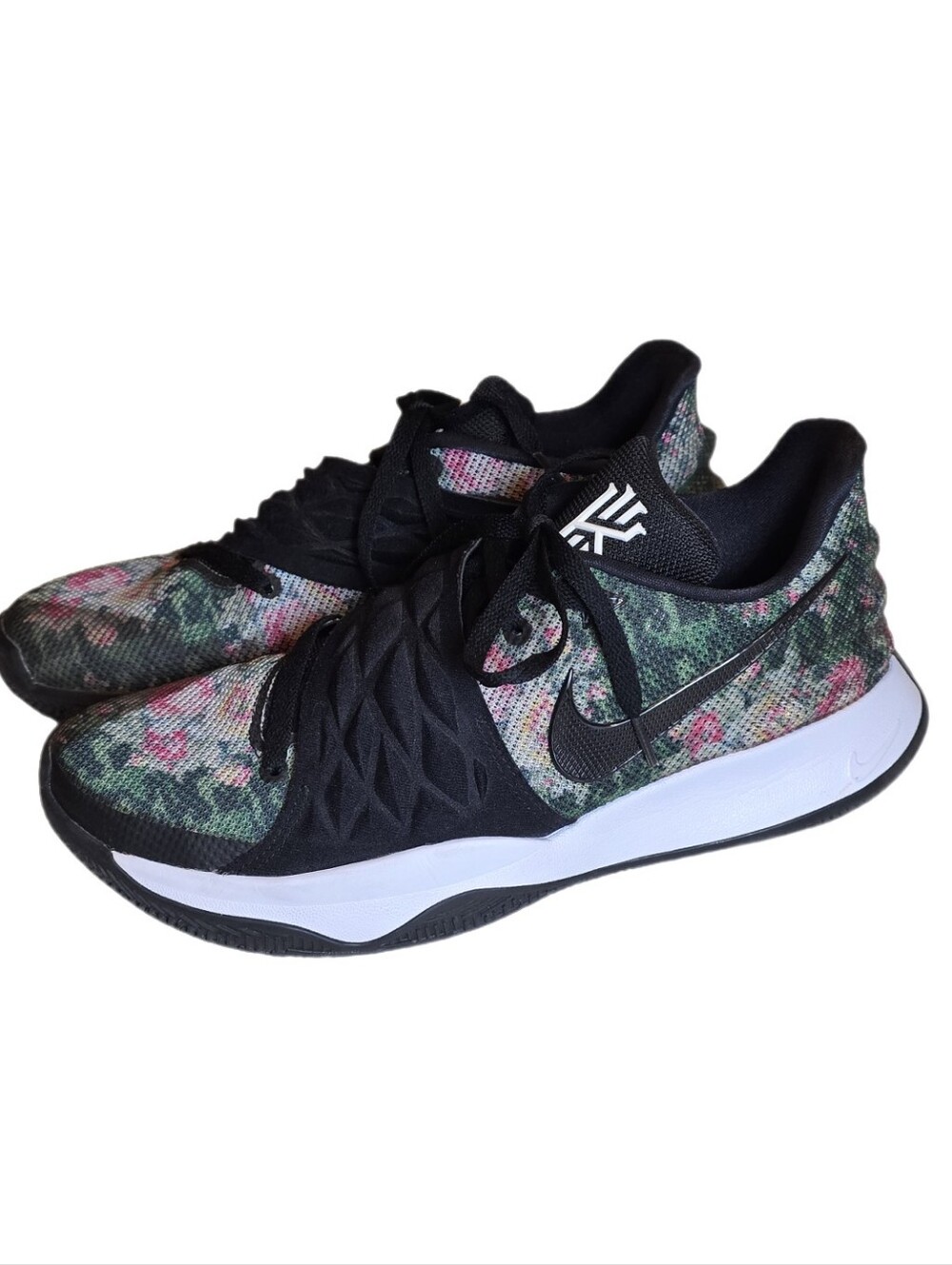 Nike Kyrie Low Floral Black Multicolor Basketball Shoes AO8979-002 Size 10
